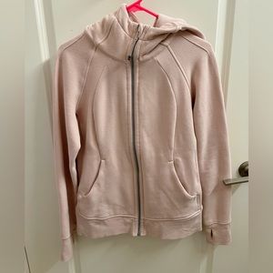 SOLD - NWOT Scuba Full Zip Hoodie (Light Pink)